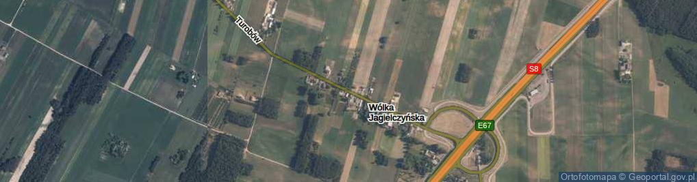 Zdjęcie satelitarne Wólka Jagielczyńska ul.